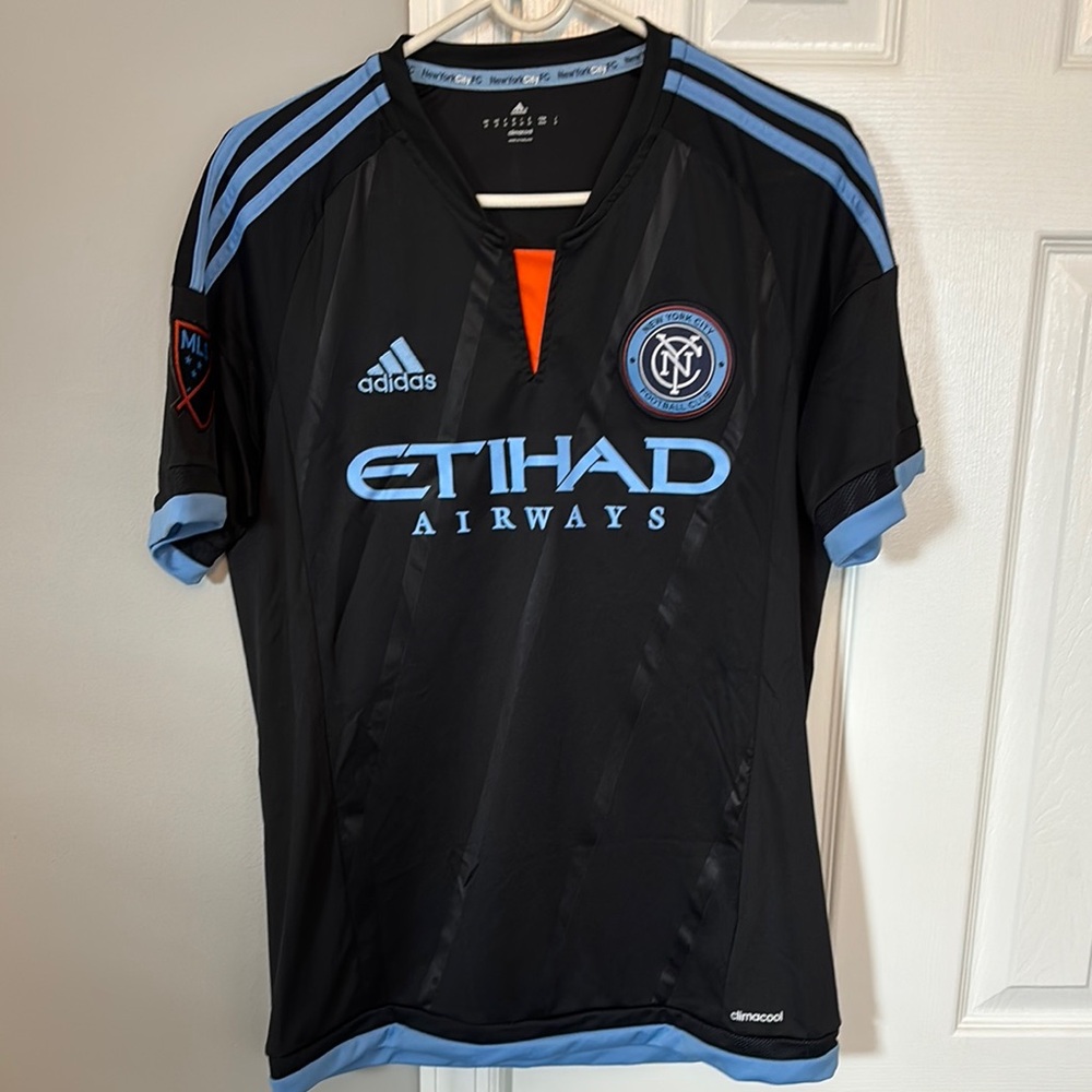 Adidas Black and Blue Men's Shirt